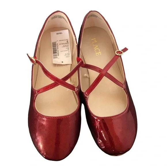 Gymboree Red Criss Cross Strapped Mary Janes size 3 - Picture 9 of 10